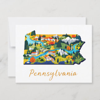 Vibrant Pennsylvania Ligcape Art Vykort