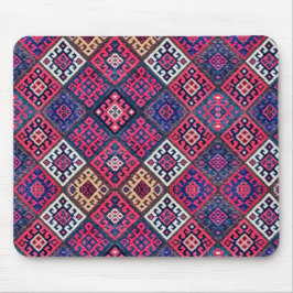 Vibrant Persian Antique Oriental Matta Diamond Musmatta