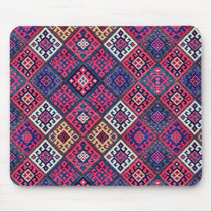 Vibrant Persian Antique Oriental Matta Diamond Musmatta