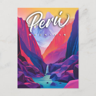 Vibrant Peru-berget: En Contemporary Travel Vykort