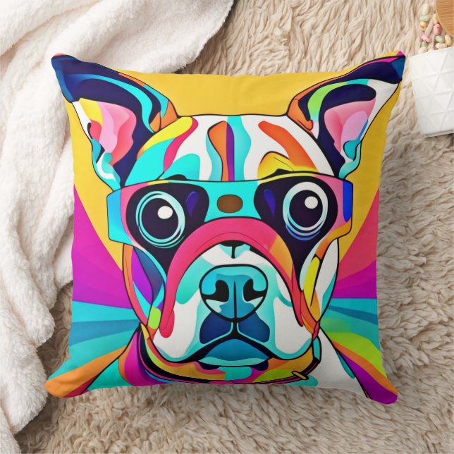 Vibrant Pet Glass-design Kudde (Filt)