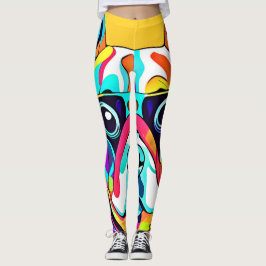 Vibrant Pet Glass-design Leggings