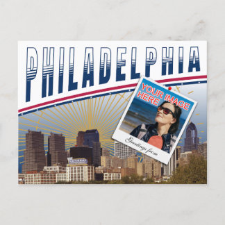 Vibrant Philadelphia Pennsylvania Photo Collage Vykort
