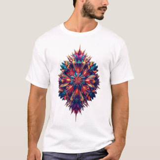 Vibrant Phoenix Burst Geometric T Shirt