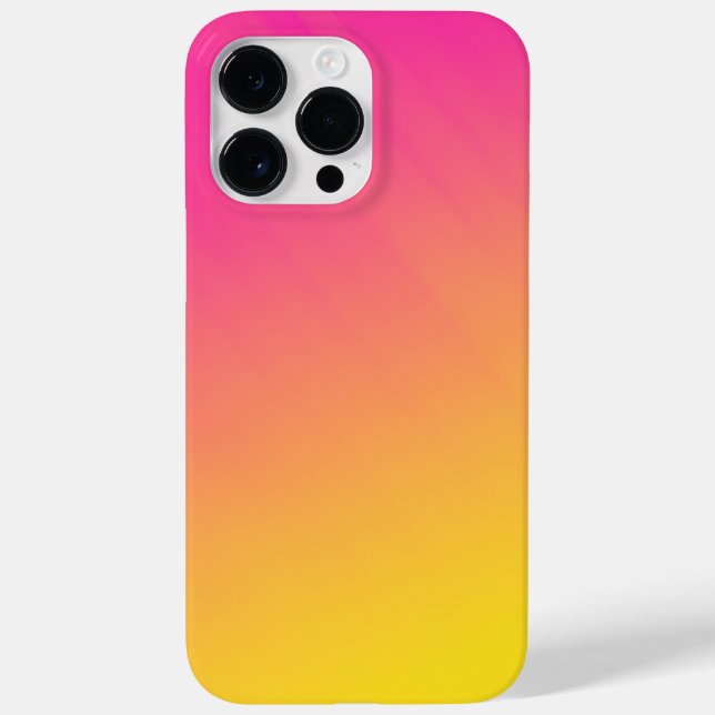 Vibrant Pink and Yellow Gradient Ombre iPhone Case (Baksida)