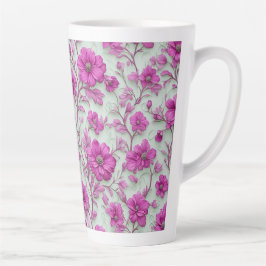 Vibrant Pink Floral Pattern With Magenta Flowers