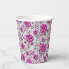 Vibrant Pink Floral Pattern With Magenta Flowers