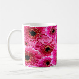 Vibrant Pink Gerbera Daisy Pattern Mug | Bold Flor Kaffemugg