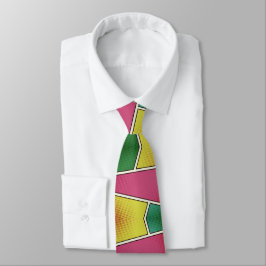 Vibrant Pink Green Yellow Geometric Slips
