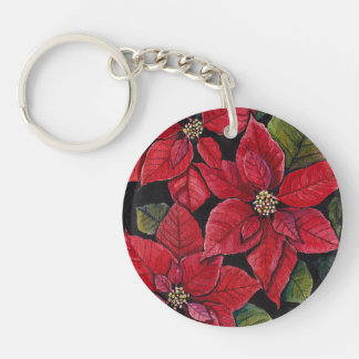 Vibrant poinsettia i vattenfärgen