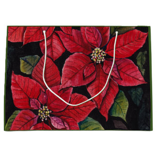 Vibrant poinsettia i vattenfärgen