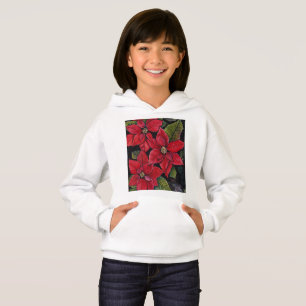 Vibrant poinsettia i vattenfärgen t shirt