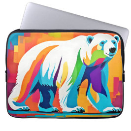 Vibrant Polar Bear Laptop Fodral