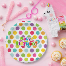 Vibrant Polka Party Plate