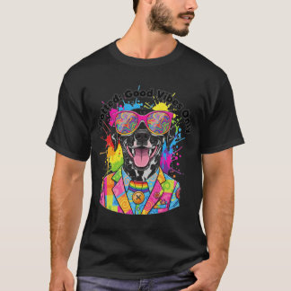 **Vibrant Pop-Art Dalmatian Dog with Rainbow Sungl T Shirt