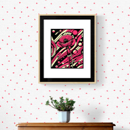 Vibrant pop Art-diskett Poster