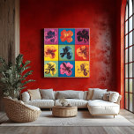 Vibrant pop Art Hibiscus Flower Grid - Modern Poster<br><div class="desc">För in en spricka av återmodern luft i ditt hem med det här färgstarka popkonsblomman. Med fet färg och minimalistisk blommigt är den här teckningen perfekt för att skapar påstående i vardagsrummet eller hemmet. Utformningen innehåller ett gömt anpassade-utrymme som ger dig möjlighet att lägga till ett personlig-meddelande eller namn och...</div>