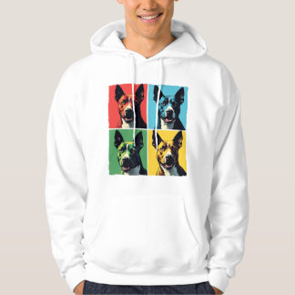 Vibrant Pop Art Hund Porträtt Hoodie