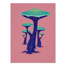 Vibrant Pop Art Mushrooms Perfect Poster