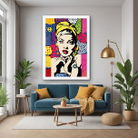 Vibrant pop Art Porträtt Retro Wall Art Poster<br><div class="desc">Öka ditt utrymme med den här vibrerande popkonsten porträtt, en fantastisk blandning av återdesign och modernt luft. Denna AI-genererade poster är en perfekt som läggs till i alla hushålls- eller kontorsdekorationer, vilket ger fetstilt färg och en livlig sammansättning till väggarna. Detta biet är ett slående exempel på hur teknik och...</div>