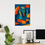 Vibrant pop Art Sphinx Poster<br><div class="desc">Öka ditt utrymme med den här djärva popkonsten Sphinx-poster, och koppla ihop det antika Egyptenen med det moderna geometriska stil. Dess vibrerande färg och abstrakt gör den till en slående väggardekör för vardagsrum, studior eller kreativ. Perfekt för älskare och konstentusiaster. Utforska den egyptiska samlingen för popup-konst för att hitta matchande...</div>