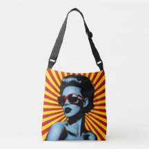 Vibrant pop Art Woman Porträtt