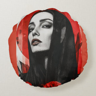 Vibrant pop Art Woman Retro Chic Dekorativ kudde