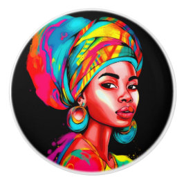 Vibrant Porträtt med färgat hörlskrot Knopp