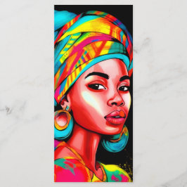 Vibrant Porträtt med färgat hörlskrot Meny