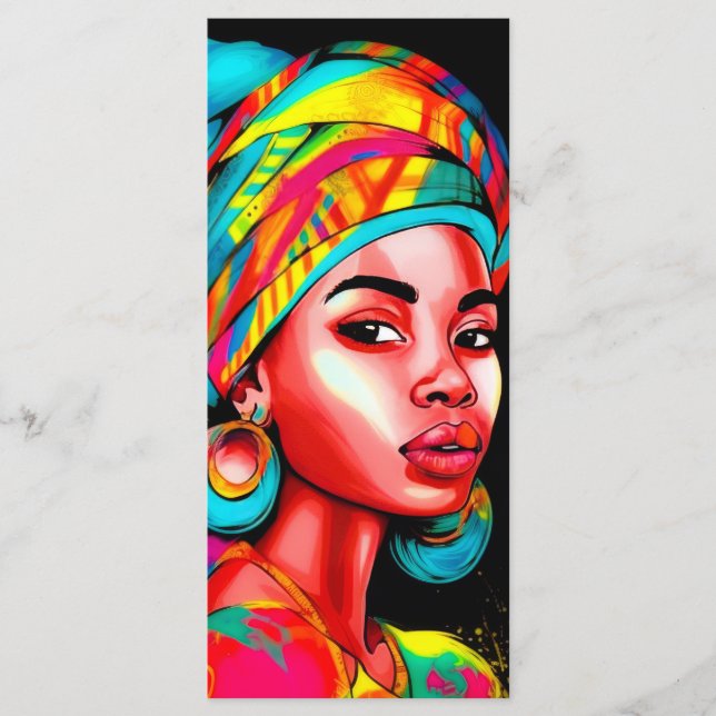 Vibrant Porträtt med färgat hörlskrot Meny (Framsida)