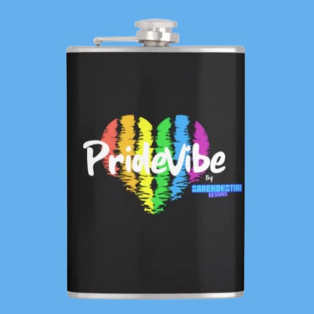 Vibrant PrideVibe Kopp: Bär stolthet med regnbåge  Fickplunta (Skapare uppladdad)