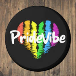 Vibrant PrideVibe: Visa ditt regnbågs-hjärta Magnet