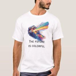 Vibrant Prism Hand: Rainbow Neon Spray T Shirt