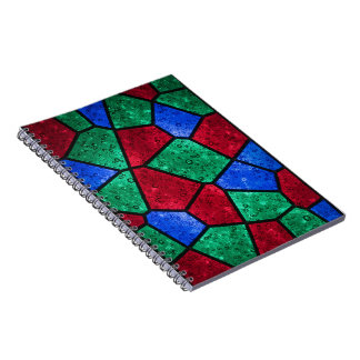 Vibrant Prism Rainbow Glass Mosaic Notebook Anteckningsbok