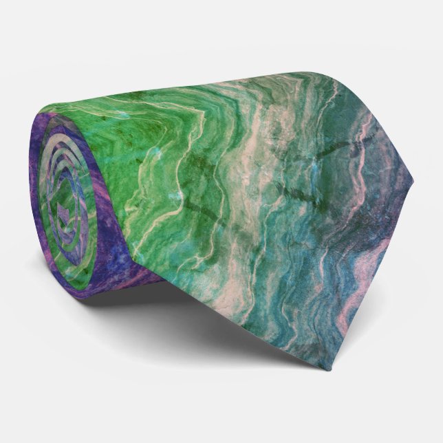 Vibrant Psychedelic Marble Flow in Green and Teal Slips (Rullad)