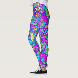 Vibrant Psychedelic Mönster Leggings