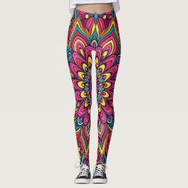 Vibrant Psychedelic Mönster Leggings