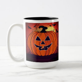 Vibrant Pumpkin Halloween Mugg