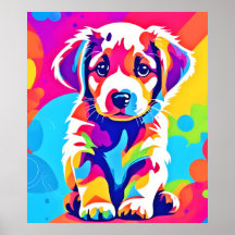 Vibrant Puppy Art