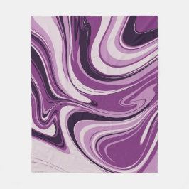 Vibrant Purple Swirl Abstract Art Fleecefilt