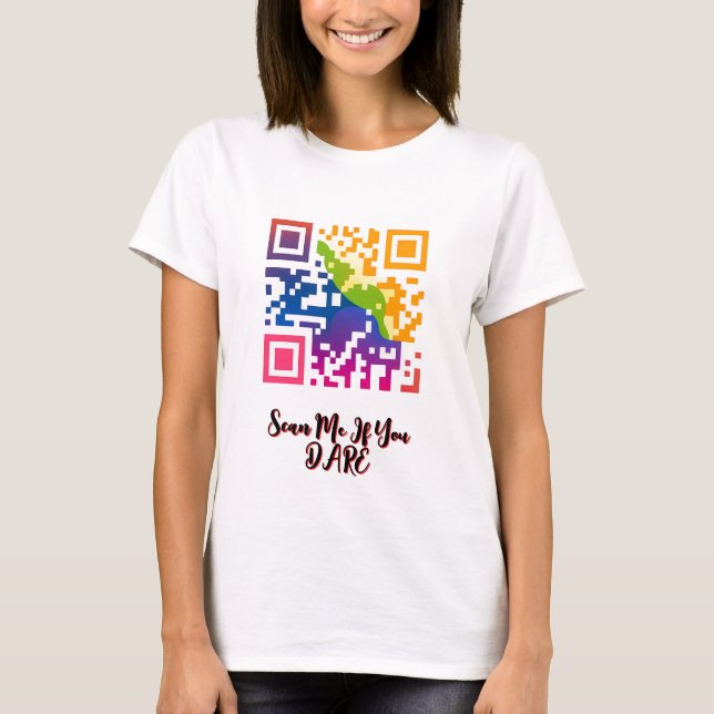 Vibrant QR-kod Art T Shirt (Framsida)