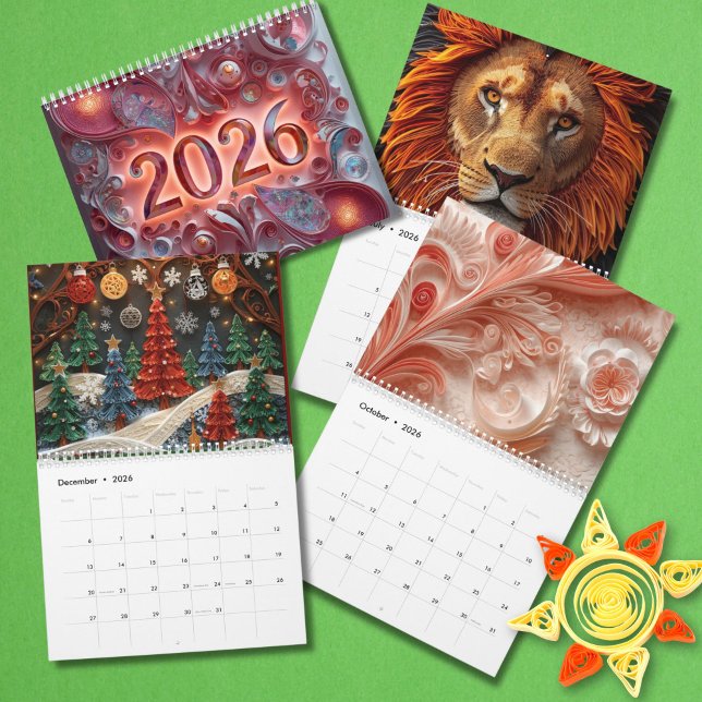 Vibrant  Quilled Designs 2026  Kalender (Skapare uppladdad)