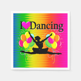 VIBRANT RAINBOW I KÄRLEK DANCING DESIGN PAPPERSSERVETT