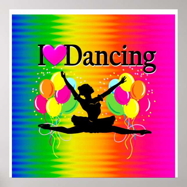 VIBRANT RAINBOW I KÄRLEK DANCING DESIGN POSTER (Framsidan)