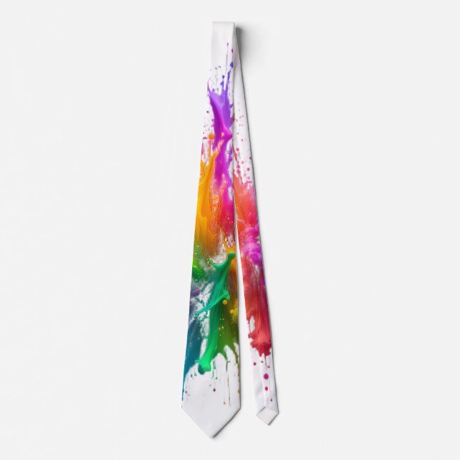 Vibrant Rainbow Paint Splatter Explosion Slips (Framsida)