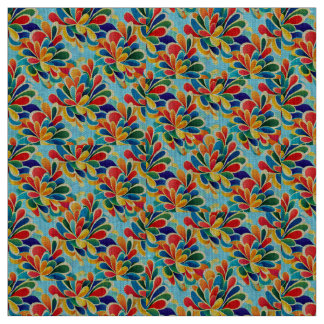 Vibrant Rainbow Petal Bloom Pattern Tyg