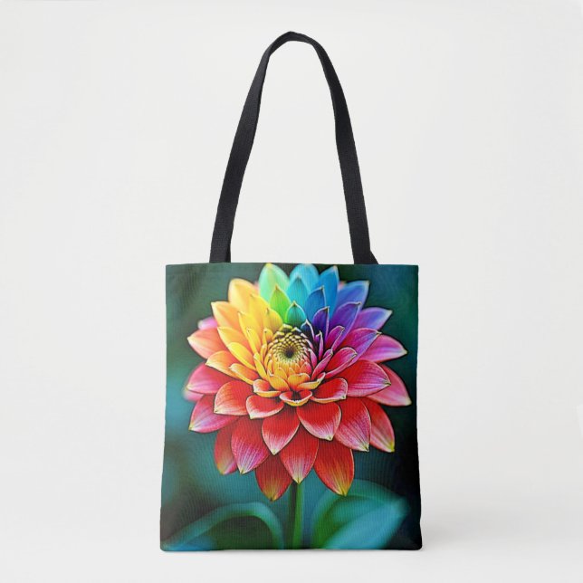 Vibrant Rainbow Petal Dream Art Tygkasse (Framsida)