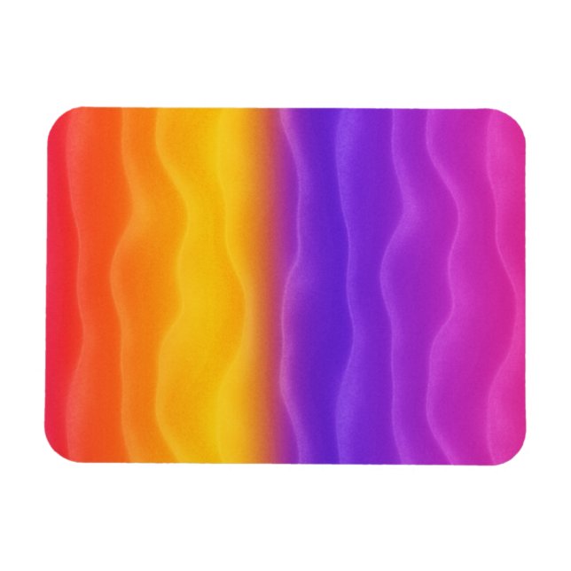 Vibrant Rainbow Sand Dunes Magnet (Horisontell)