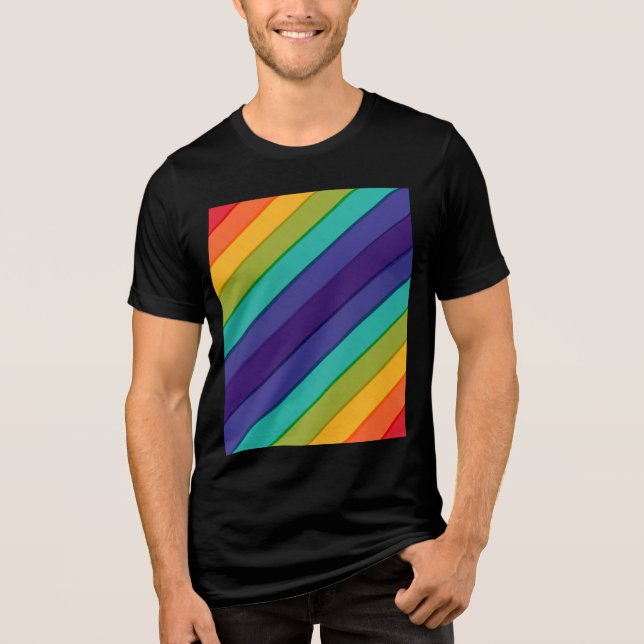 Vibrant Rainbow T Shirt (Framsida)