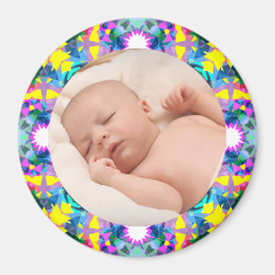 Vibrant Ram New Grandparent's Gift Baby Photo Magnet